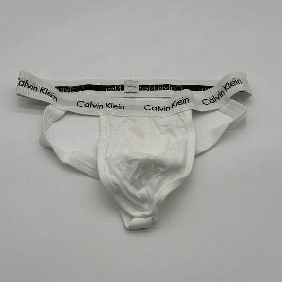 Calvin Klein CK men white cotton jock strap jockstrap underwear large - Picture 1 of 7